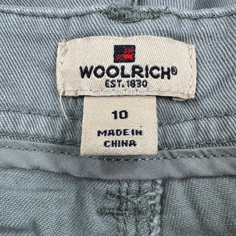 Woolrich Women's Chino Pants Green Size 10 Cotton Twill Casual Trousers - Picture 7 of 8